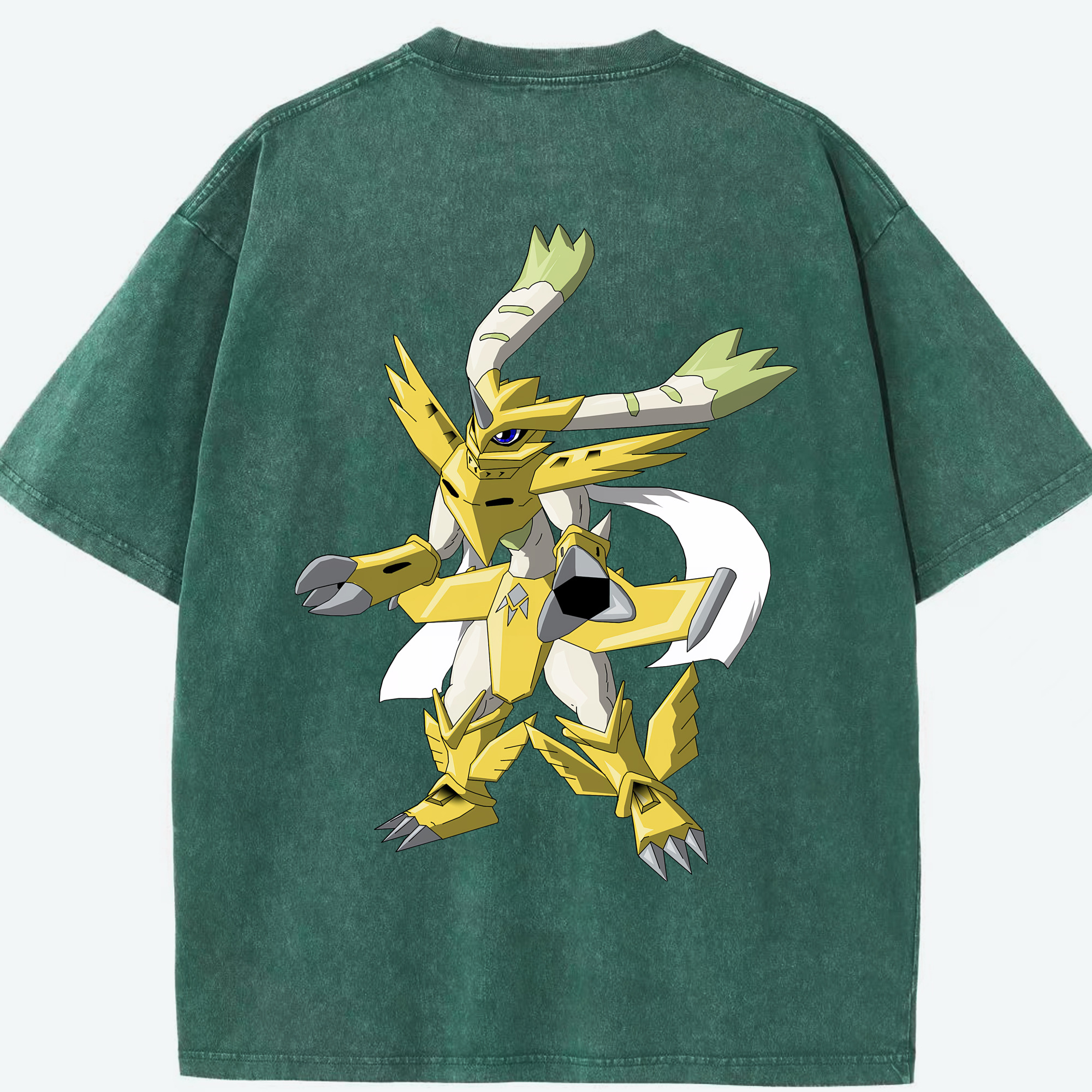 （画像用） Digimon デジタルモンスター/デジモン 綿100% ヴィンテージ風 半袖Tシャツ（背面プリント）